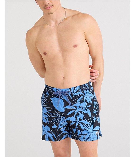 SAXX Oh Bou 2N1 5#double; Jungle Noir Volley Swim Shorts Product Image