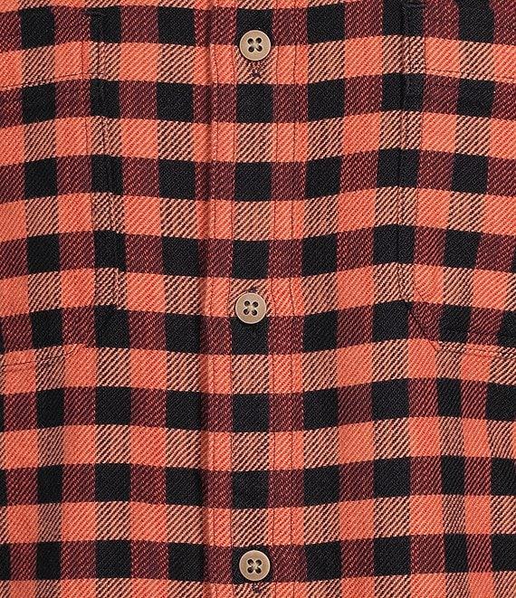 Rowm Long Sleeve Small Check Slub Button Front Woven Shirt Product Image