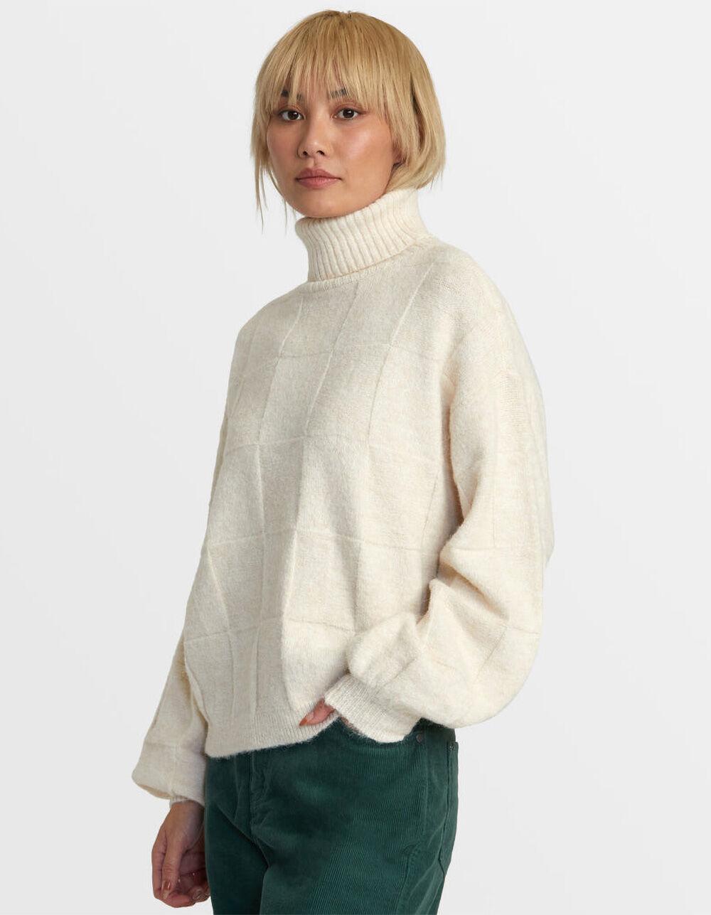 RVCA Vineyard Womens Turtleneck Sweater - CREAM Product Image