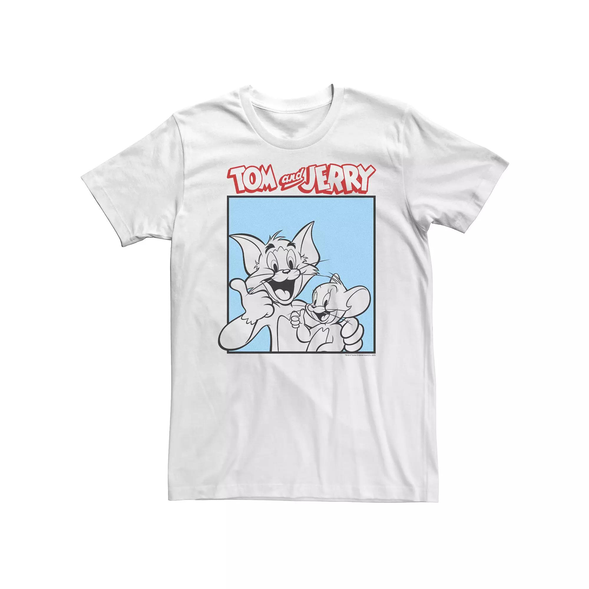 Big & Tall Tom And Jerry Bold Line Art Box Tee, Men's,  Product Image