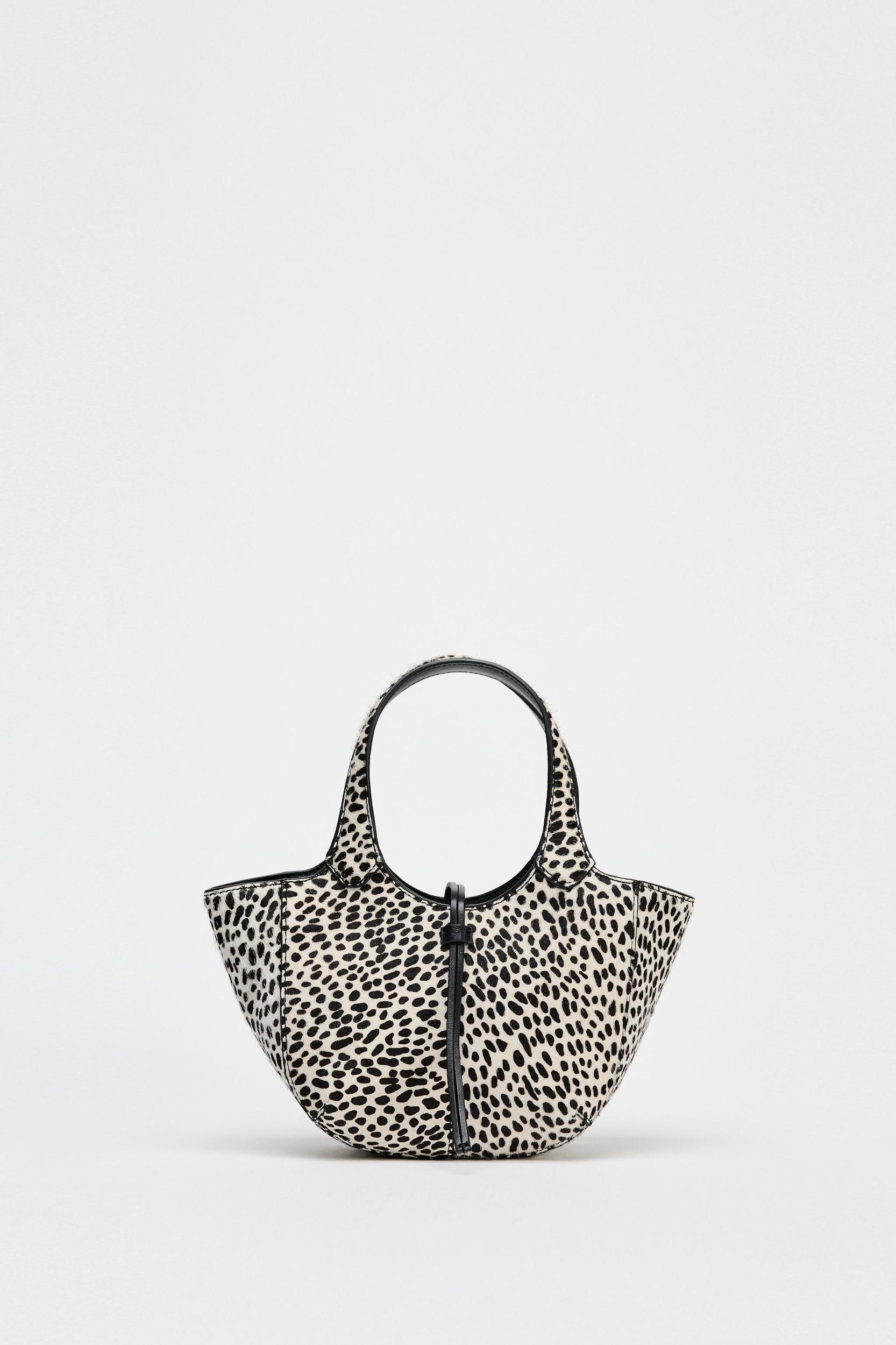 ANIMAL PRINT LEATHER MINI TOTE BAG Product Image