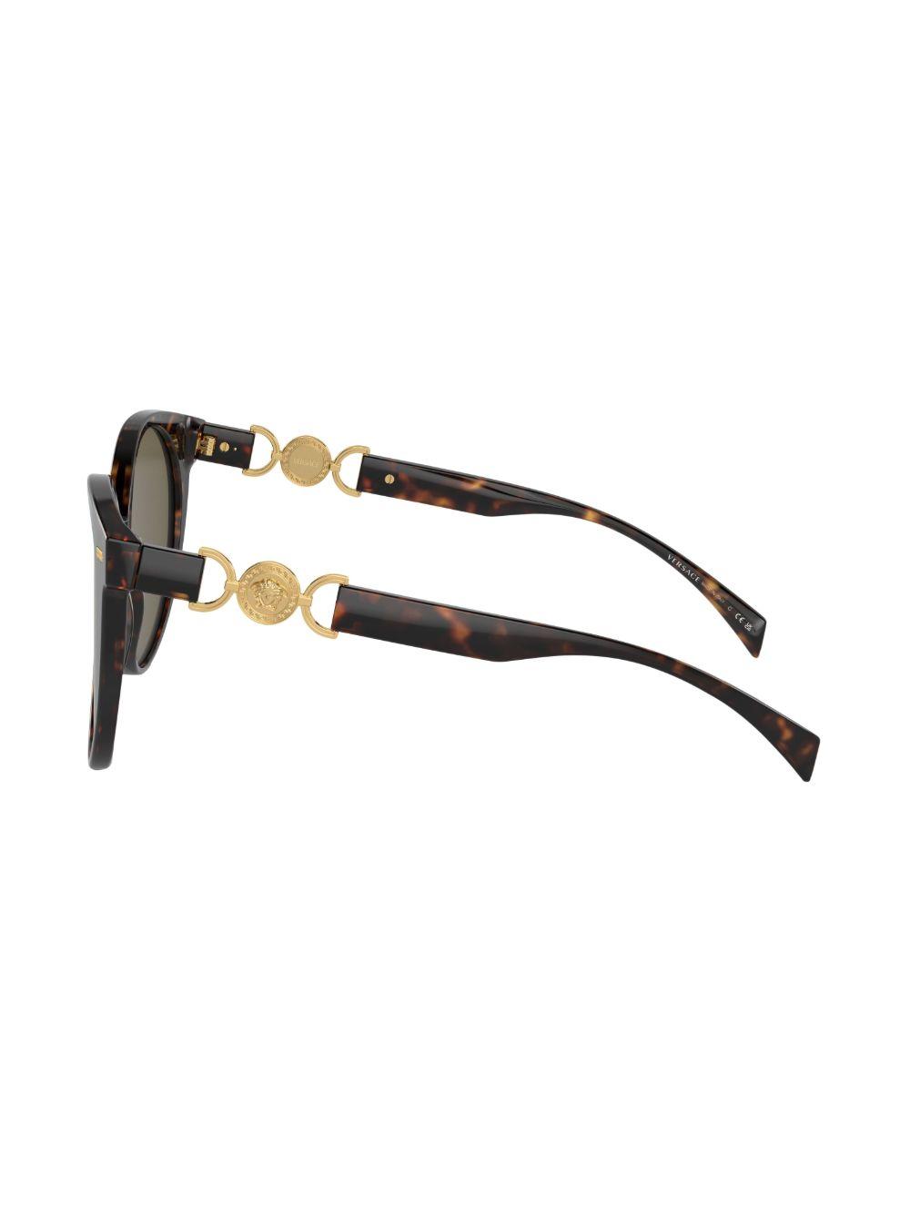 tortoiseshell-effect round-frame sunglasses Product Image