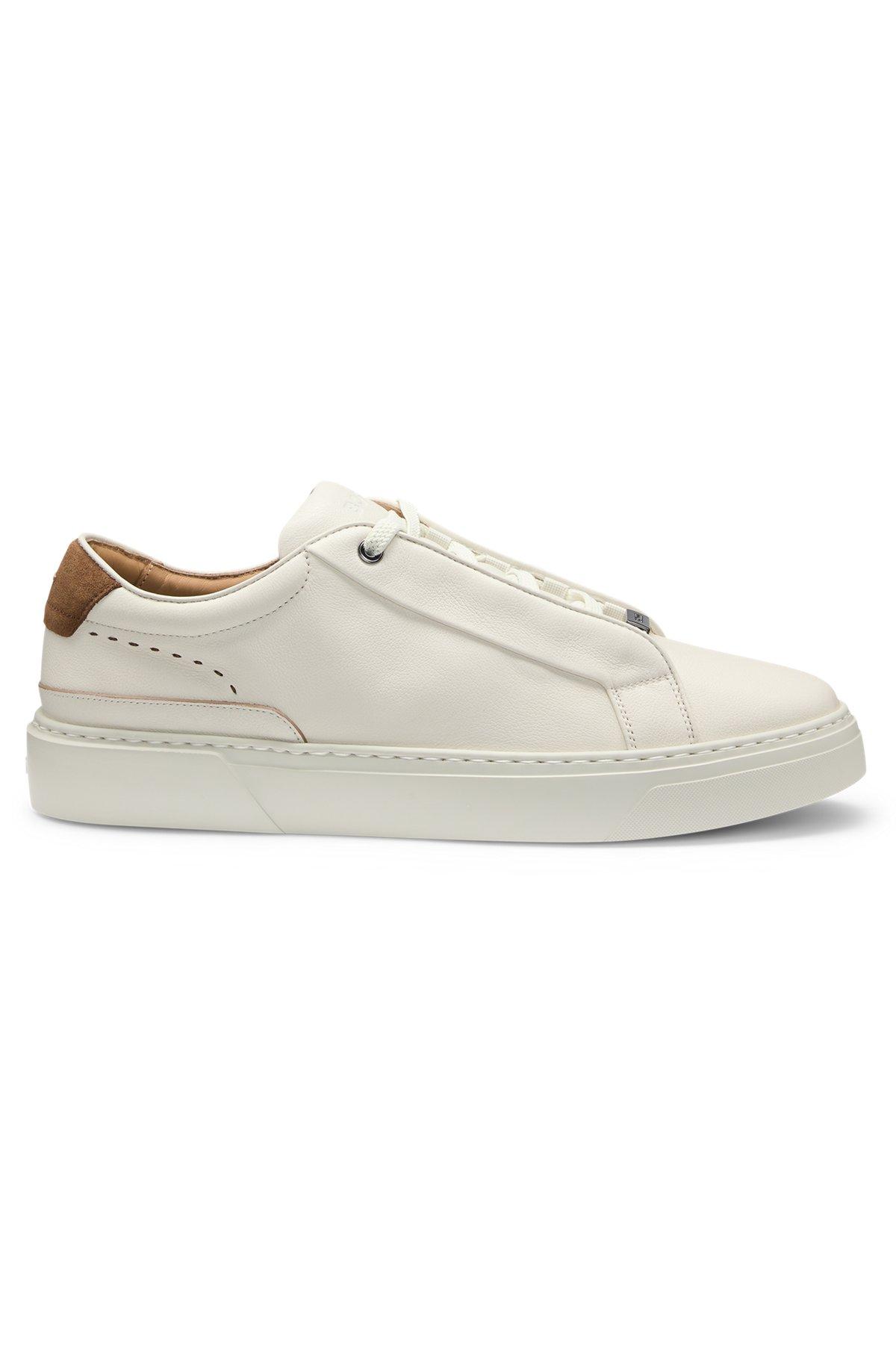 Gary leather trainers with suede backtab Product Image