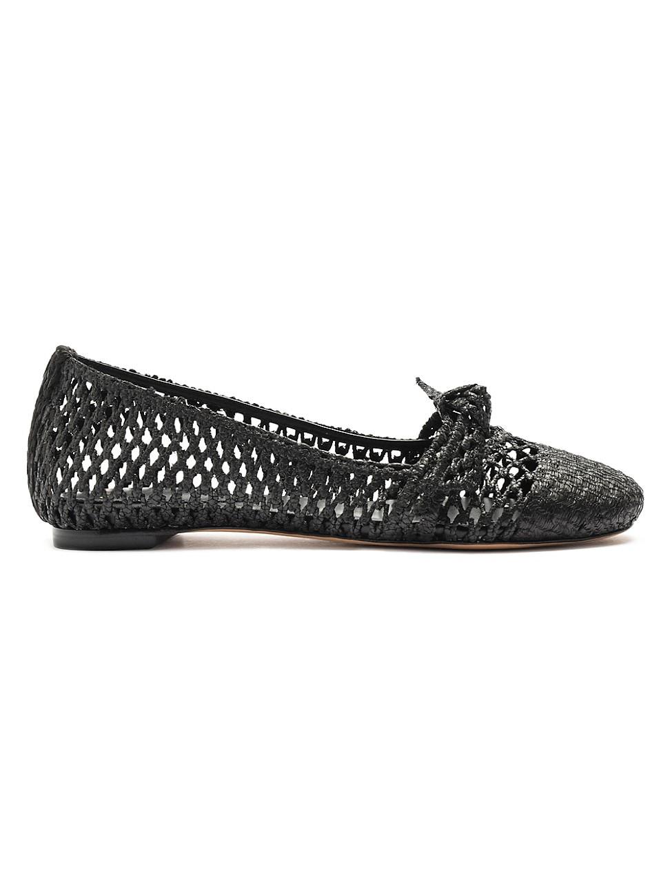 Womens Clarita Knotted Raffia Ballerina Flats Product Image