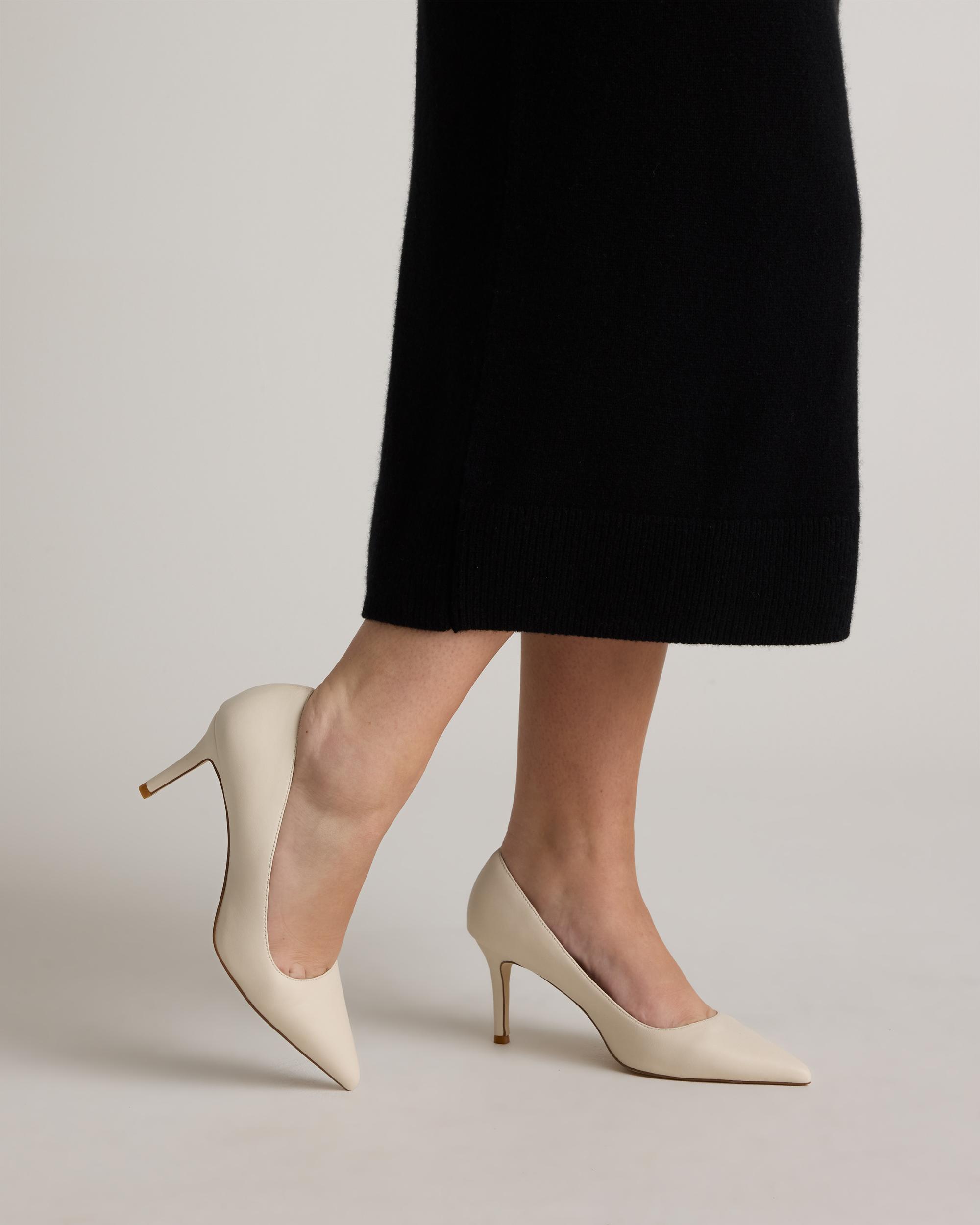 Quince | Women's Italian Leather 75mm Pointy Toe Pump Product Image
