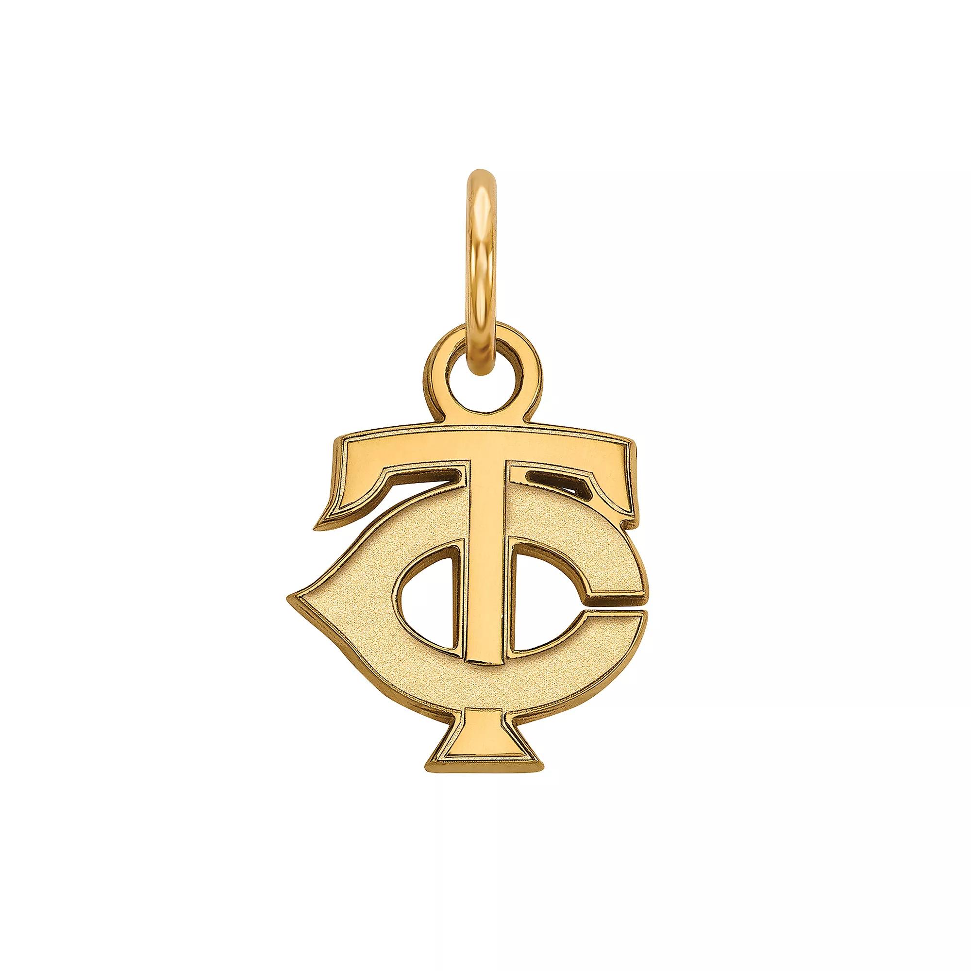 LogoArt Sterling Silver Minnesota Twins Extra-Small Pendant, Women's, Size: 16 mm, Gold Tone Product Image