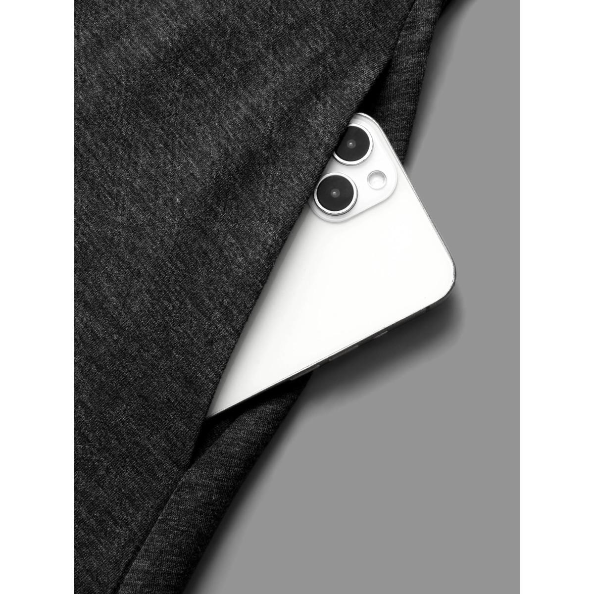 Plus Size Plain Ruched Pocket Slightly Stretchy Skirt Women DimGray Elegant Gathered Low stretch Side seam pocket Everyday Skirts BloomChic 14-16/1X Product Image