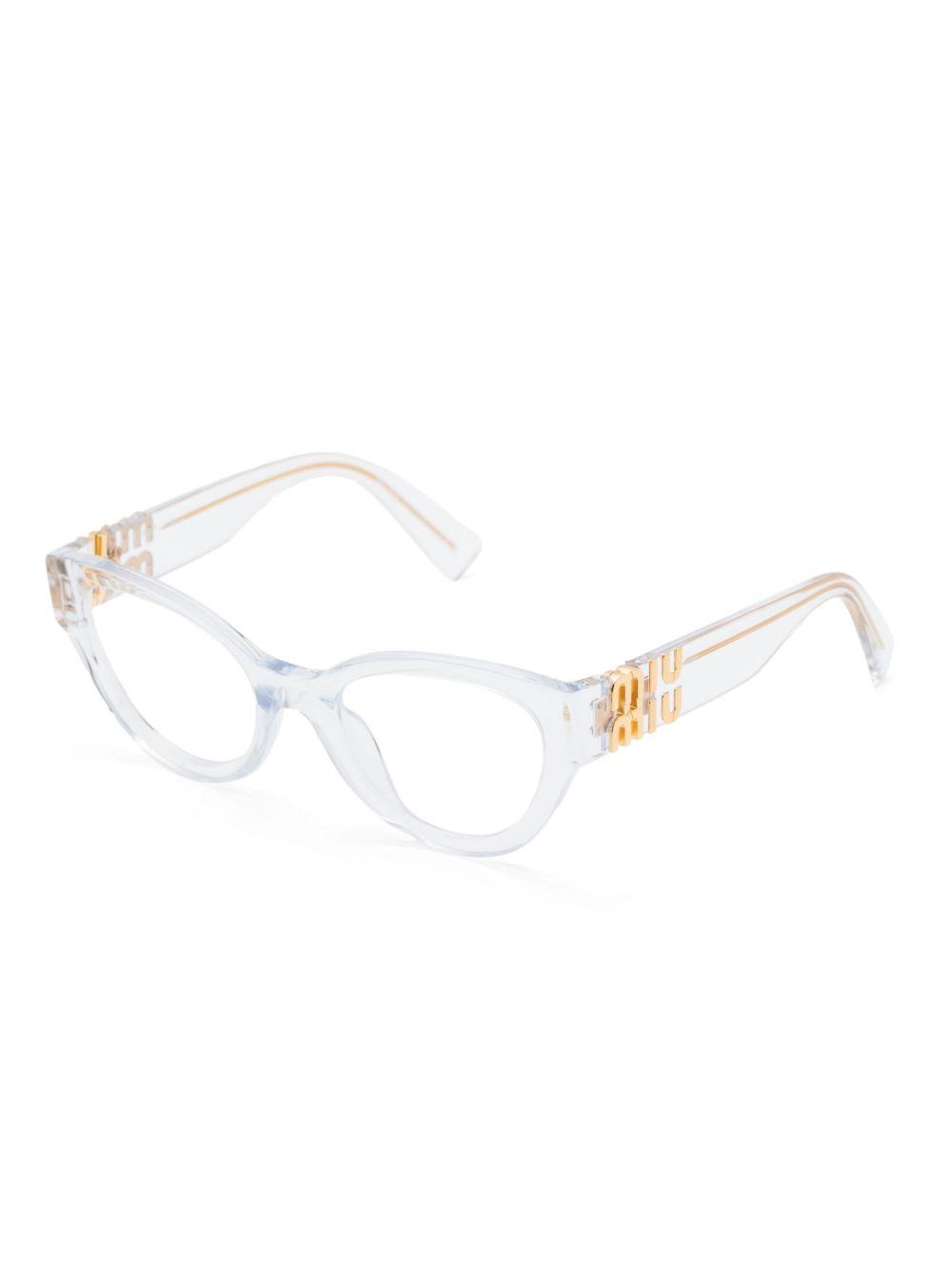 transparent logo-plaque glasses Product Image