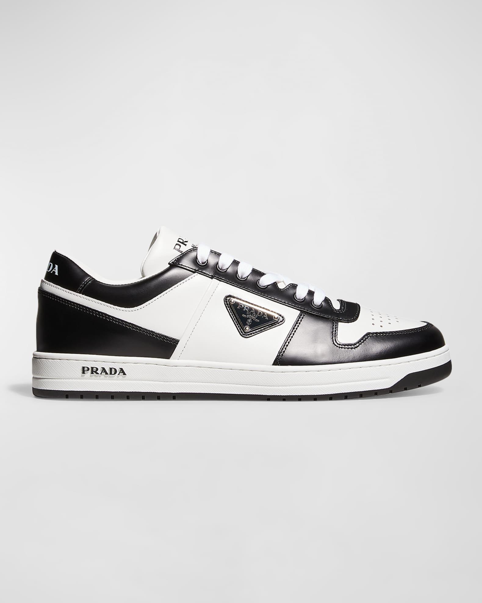 Men's Downtown Logo Leather Low-Top Sneakers  Product Image