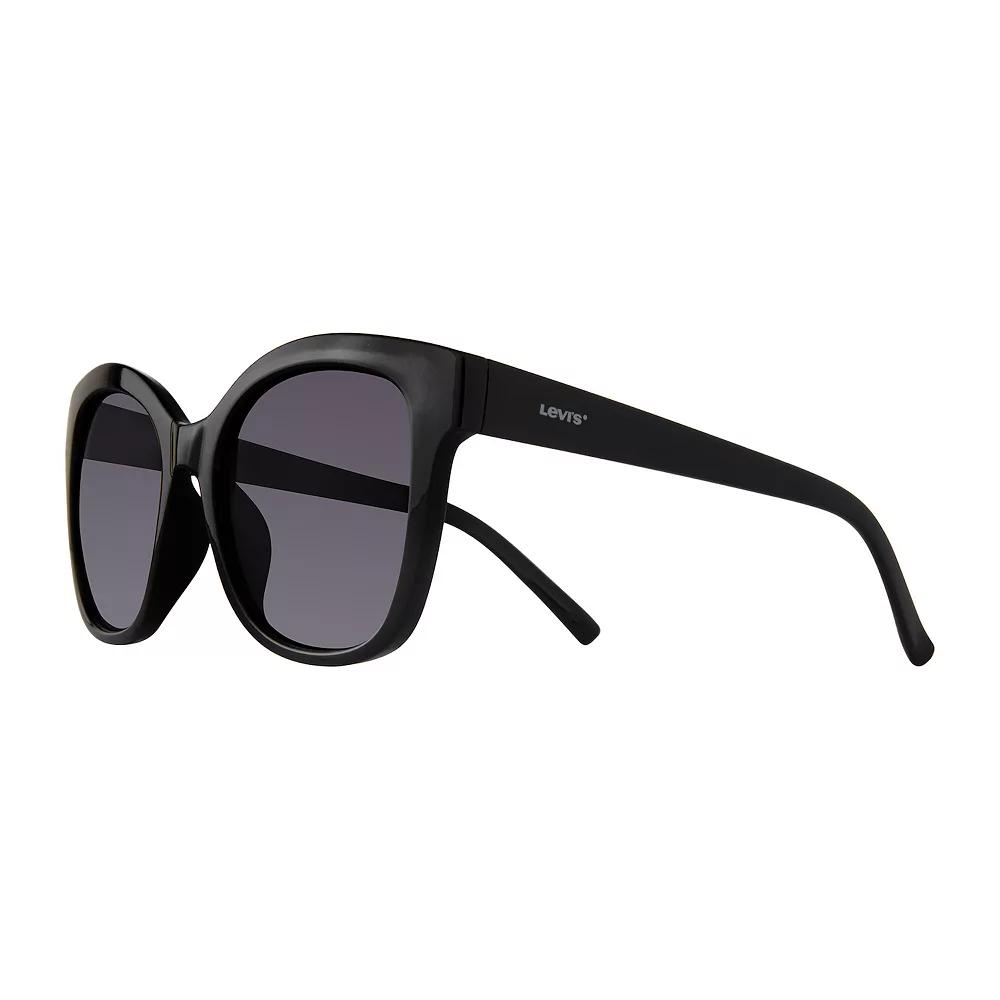 Women's Levi's® 54mm Plastic Fashion Cat Eye Sunglasses, Black Product Image