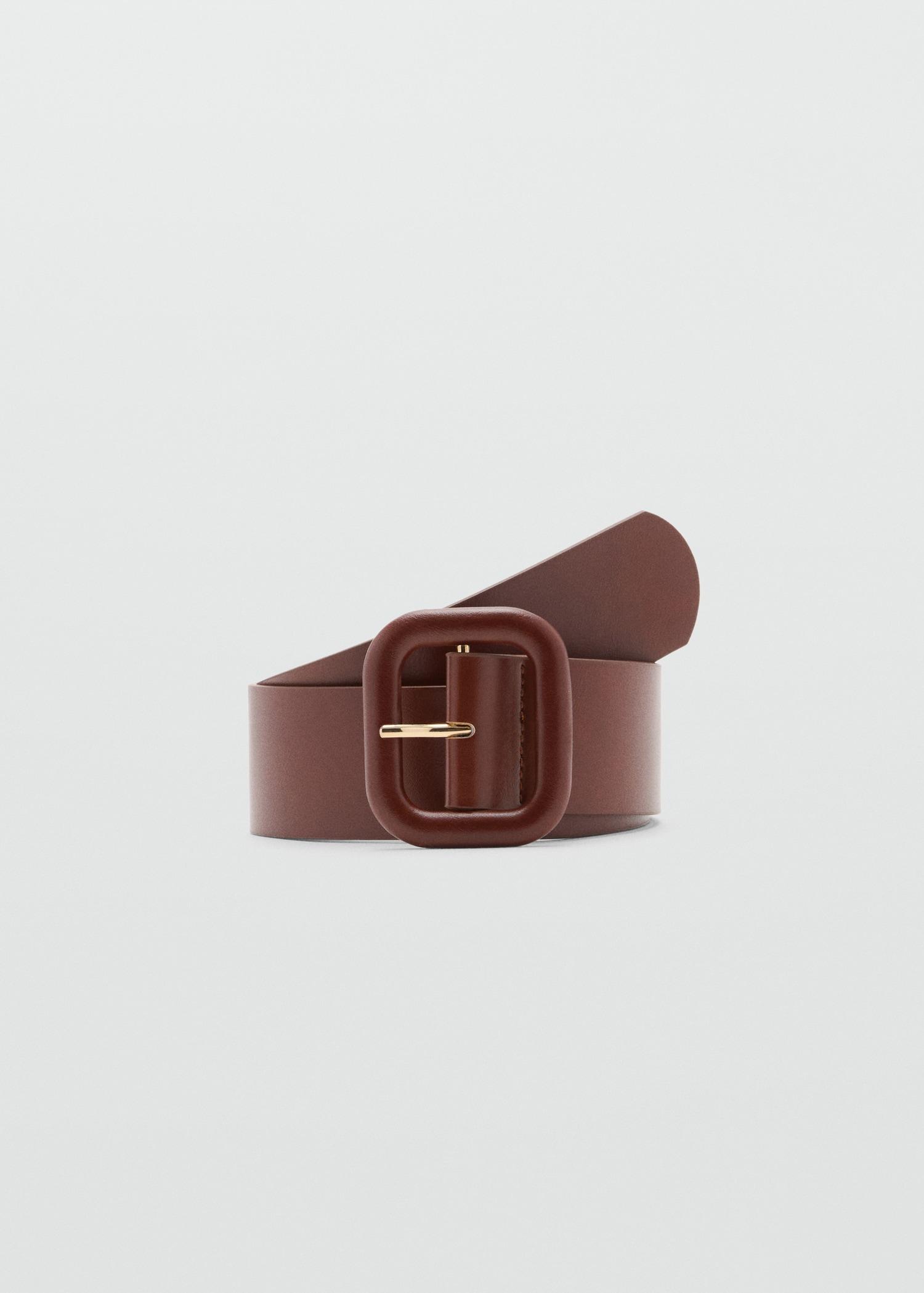 Square buckle belt - Women | MANGO USA Product Image