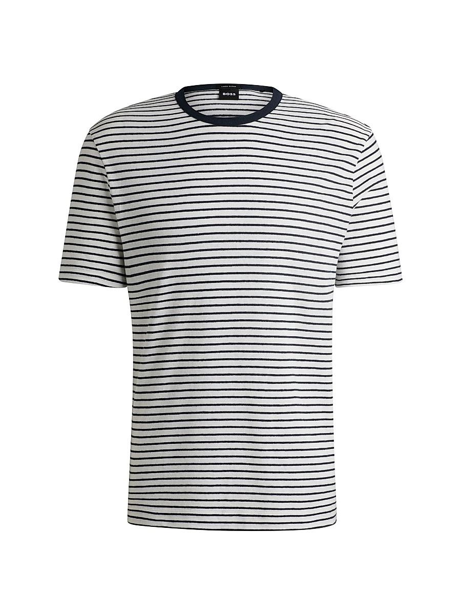 Mens Regular-Fit T-Shirt in Cotton and Linen Product Image