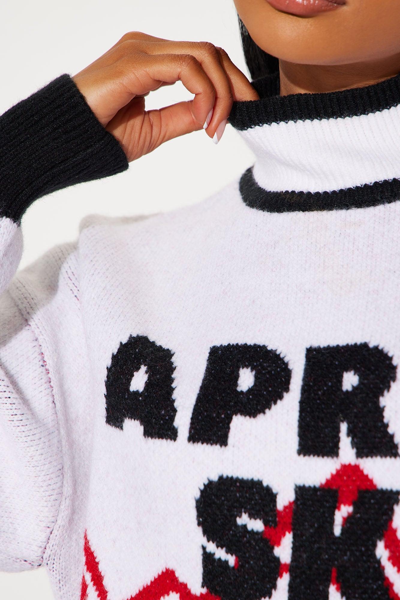 Après Ski Pullover Sweater - White/combo Female Product Image