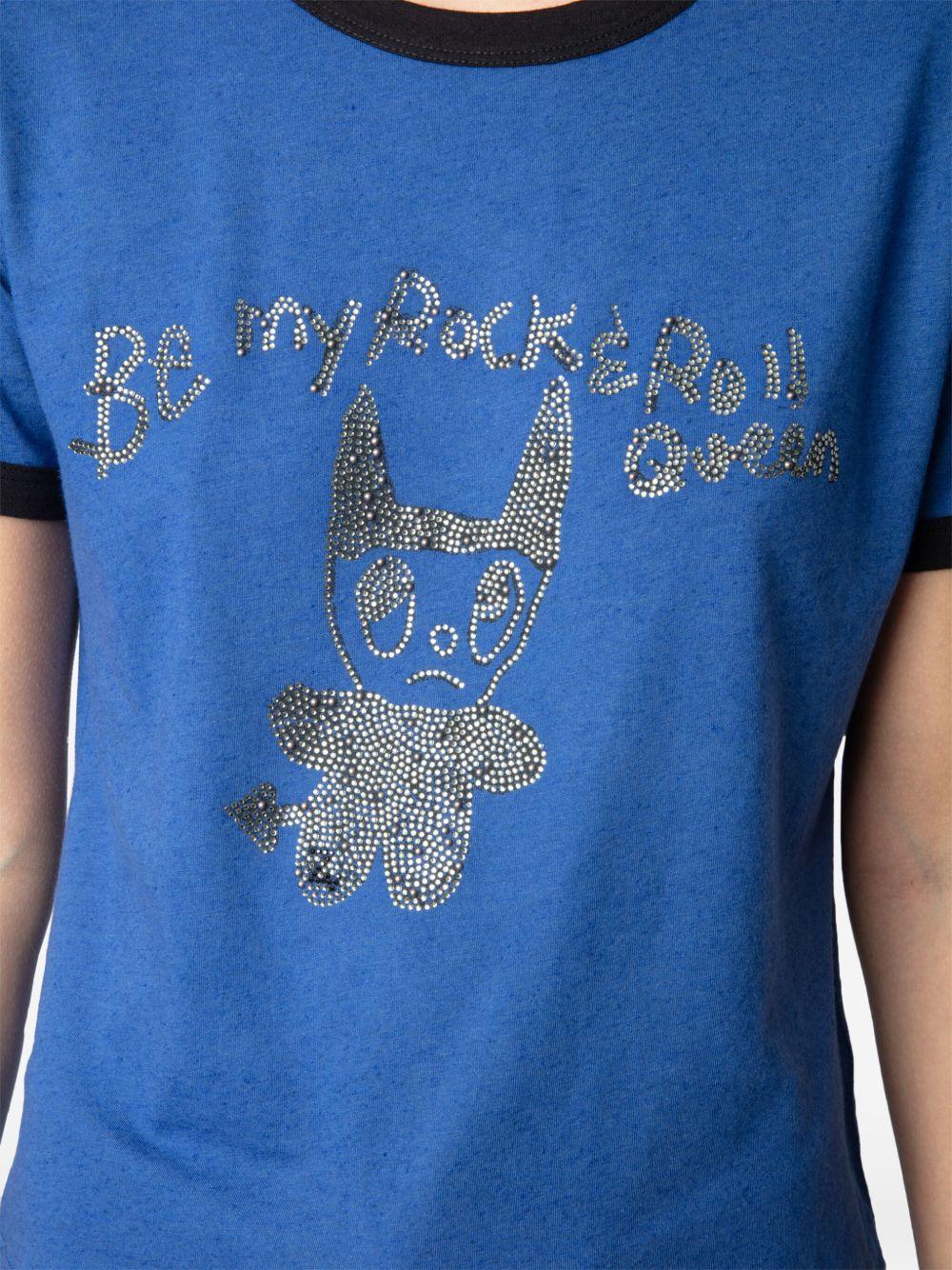 crystal-embellished T-shirt  Product Image