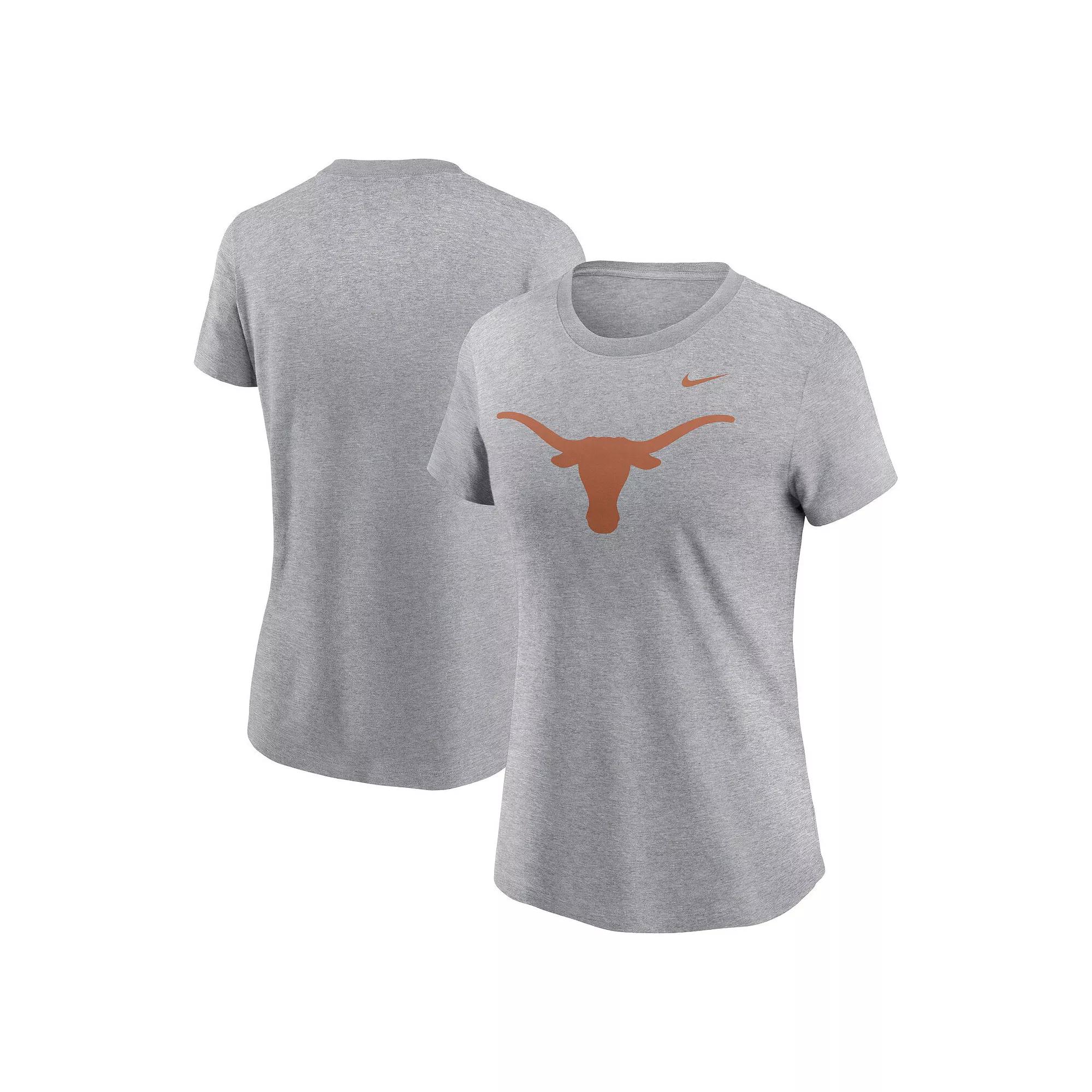 Women's Nike Heather Gray Texas Longhorns Primetime Logo T-Shirt,  Product Image