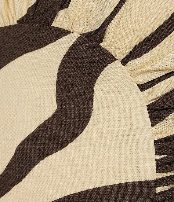 Antonio Melani x M.G. Style Somers Swirl Print Linen Blend Straw Trim Two Piece Set Product Image