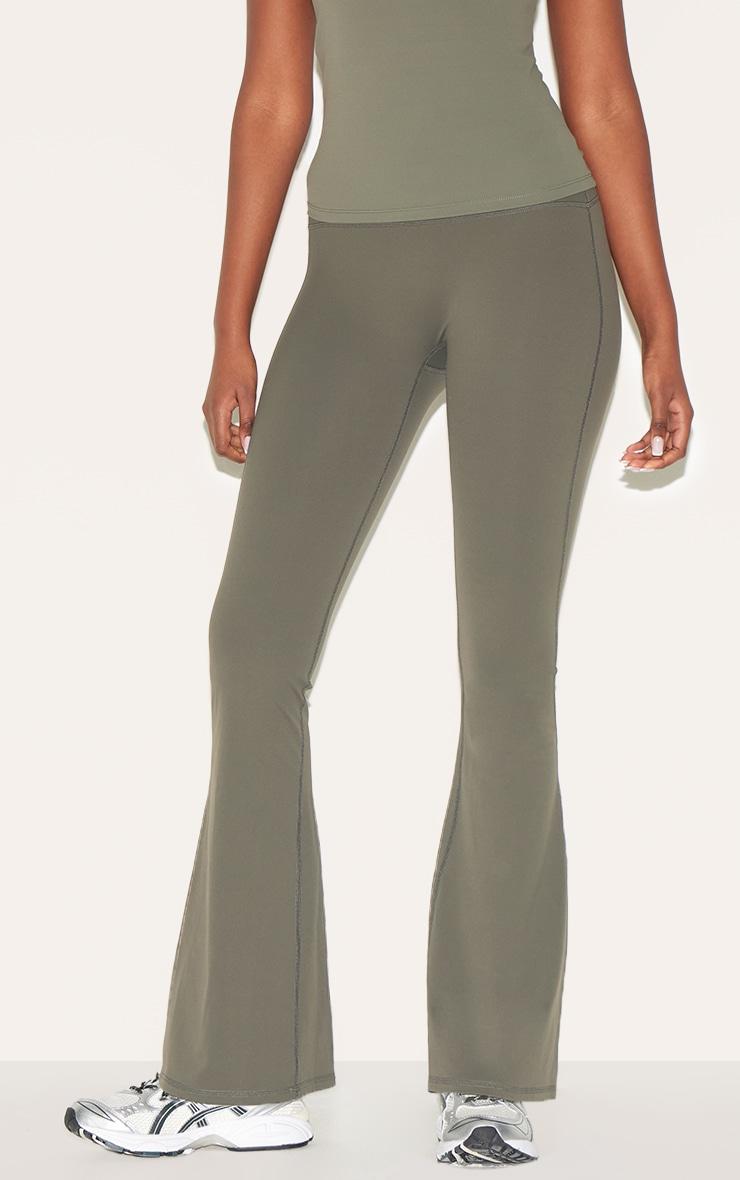 Dark Olive Ultimate Sculpt High Waist Flare Yoga Pants Product Image