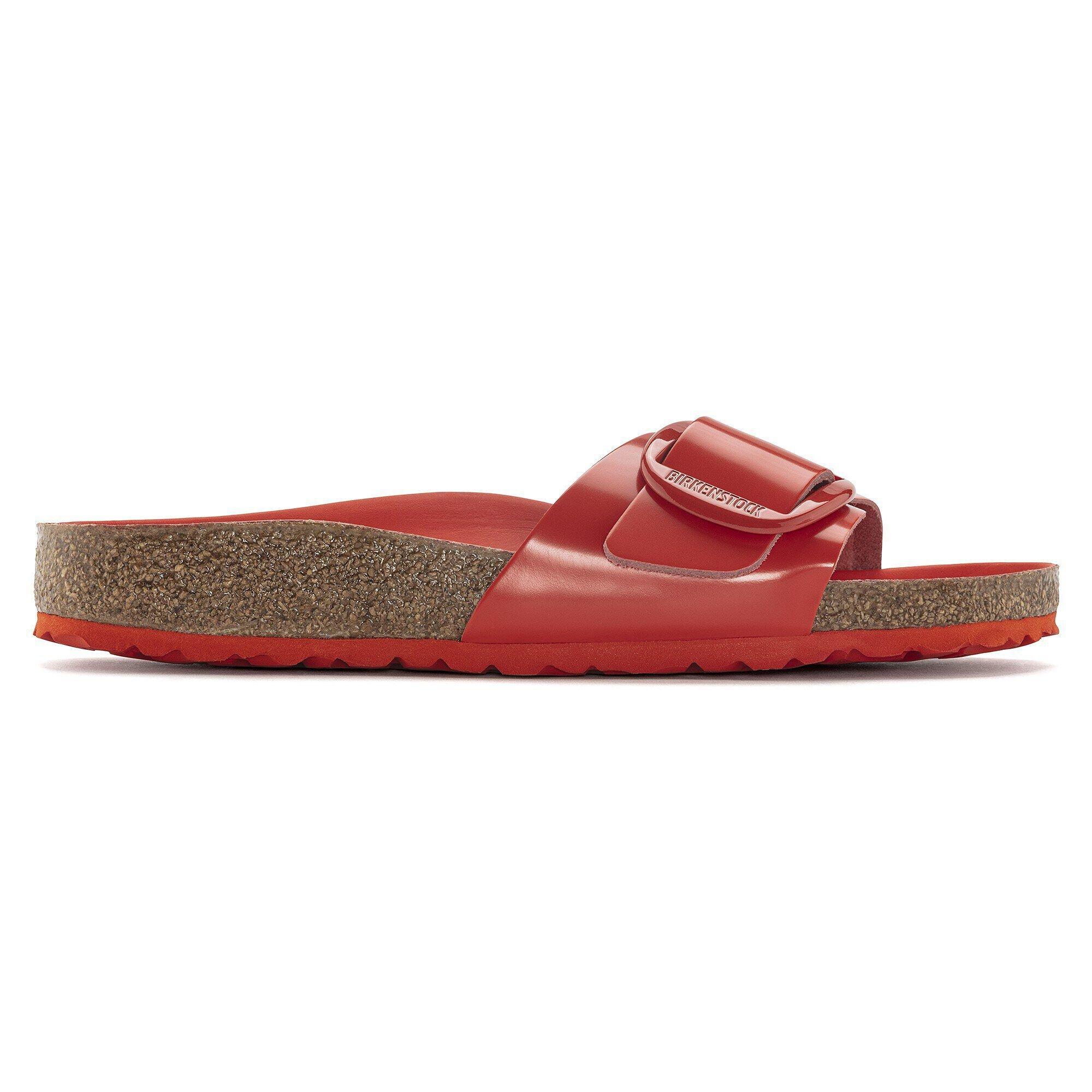 Madrid Big Buckle Natural Leather Patent High Shine Tomato Product Image