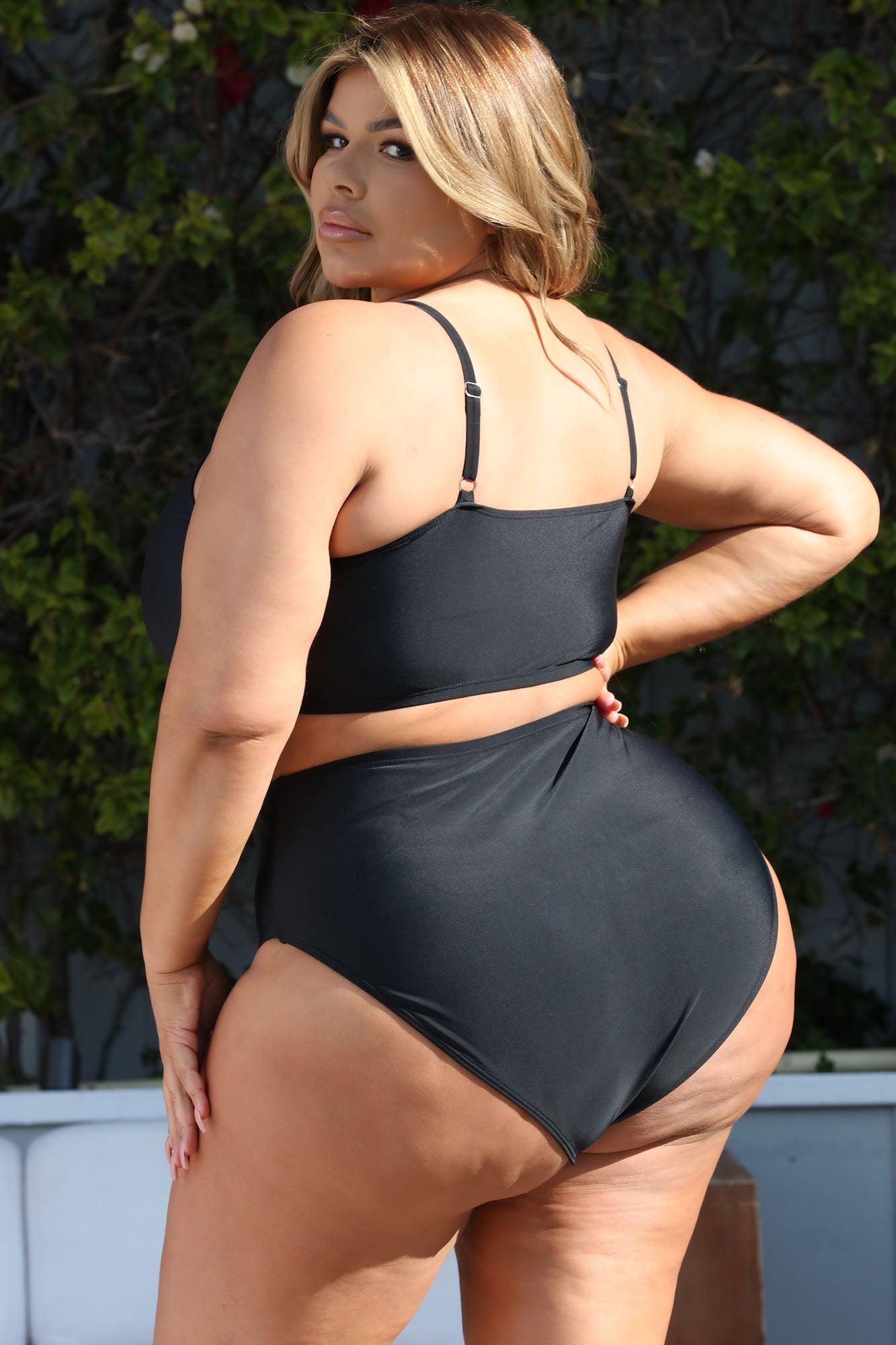 Maui Mix And Match Tank Bikini Top - Black Product Image