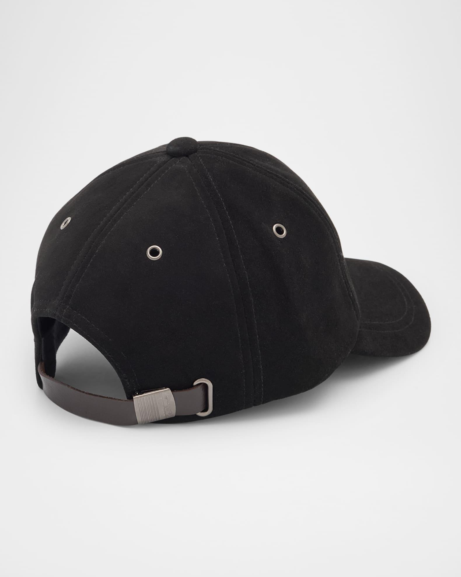Men's Suede Signature Stripe Applique Baseball Cap Product Image