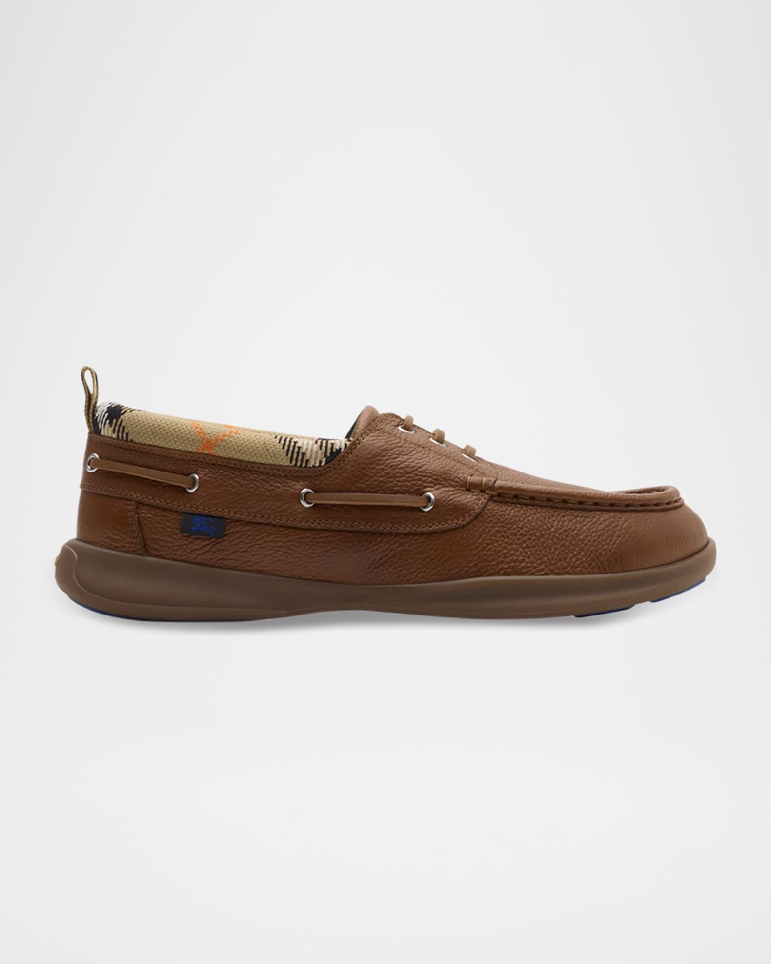Men's Decker Leather Boat Shoes Product Image