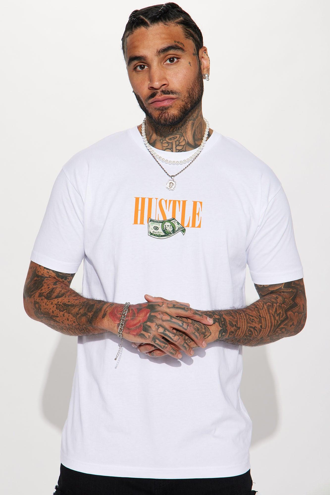 Can't Stop The Hustle Short Sleeve Tee - White Product Image