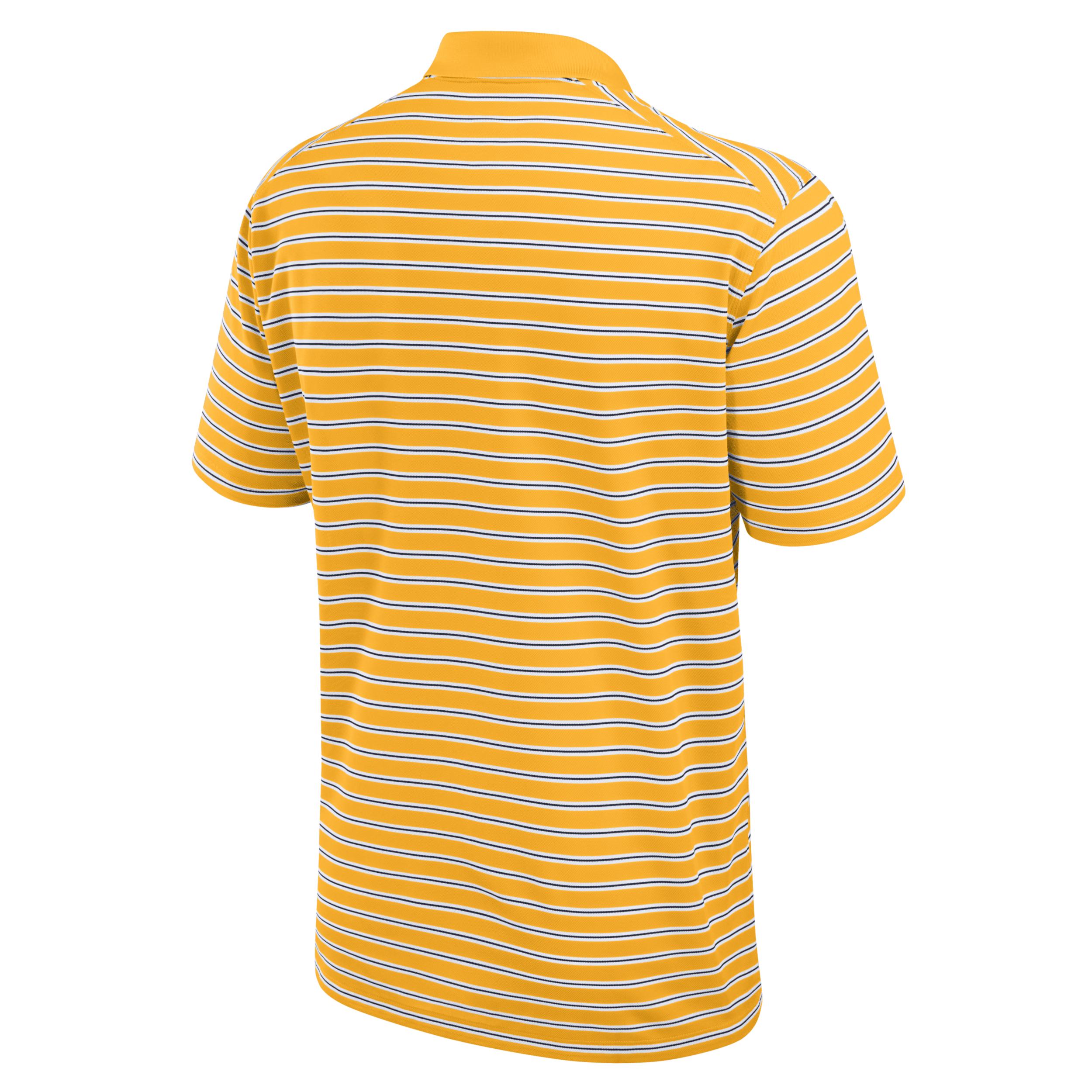 West Virginia Mountaineers Primetime Victory Striped Nike Men's Dri-FIT College Polo Product Image
