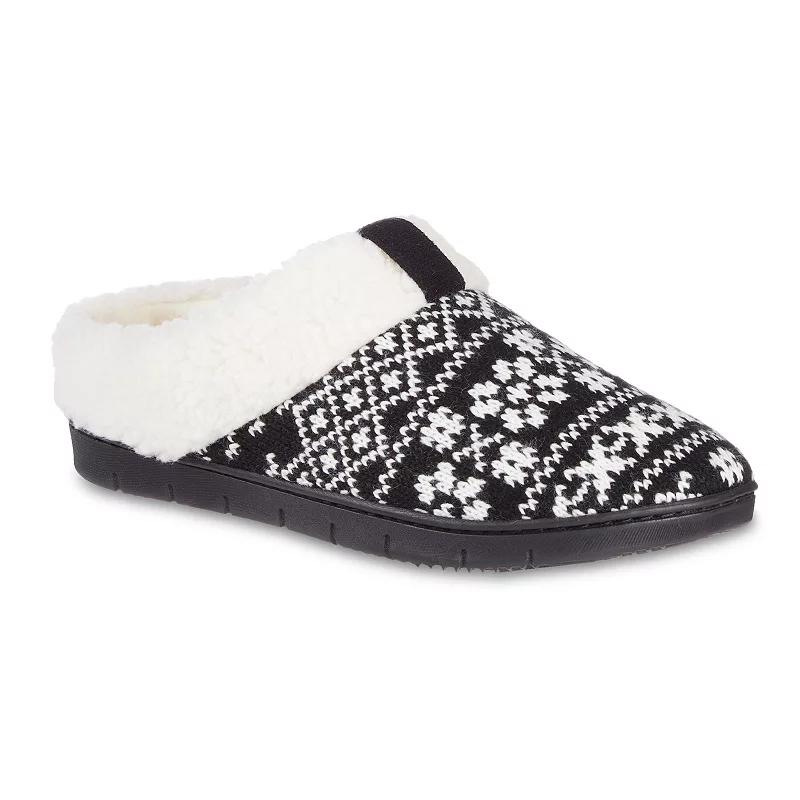 isotoner Memory Foam Heritage Fairisle Knit Hoodback Women's Slippers,  Product Image