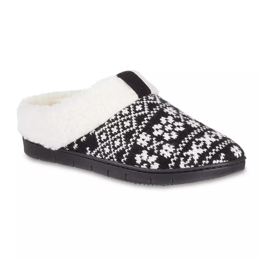 isotoner Memory Foam Heritage Fairisle Knit Hoodback Women's Slippers,  Product Image