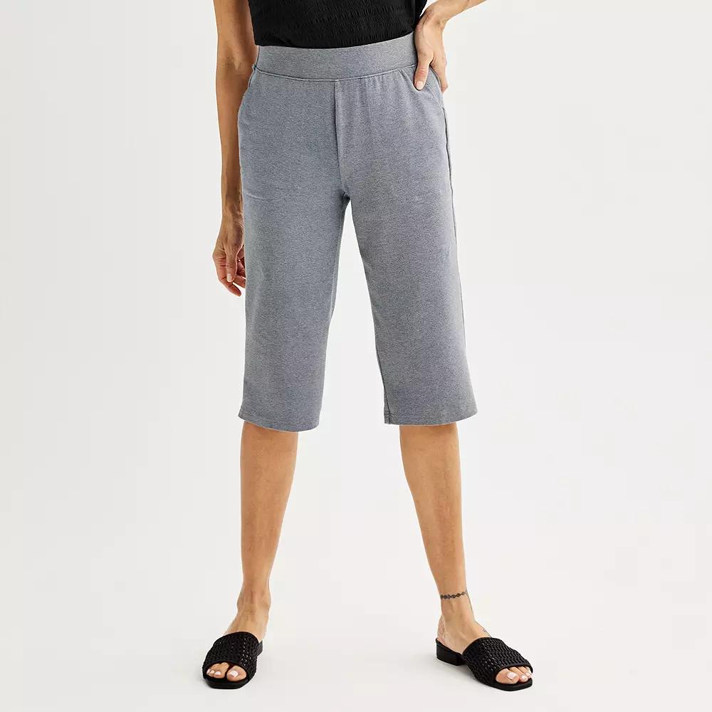 Women's Croft & Barrow® Easy Pull-On Knit Skimmer, Size: XL, Gray Product Image