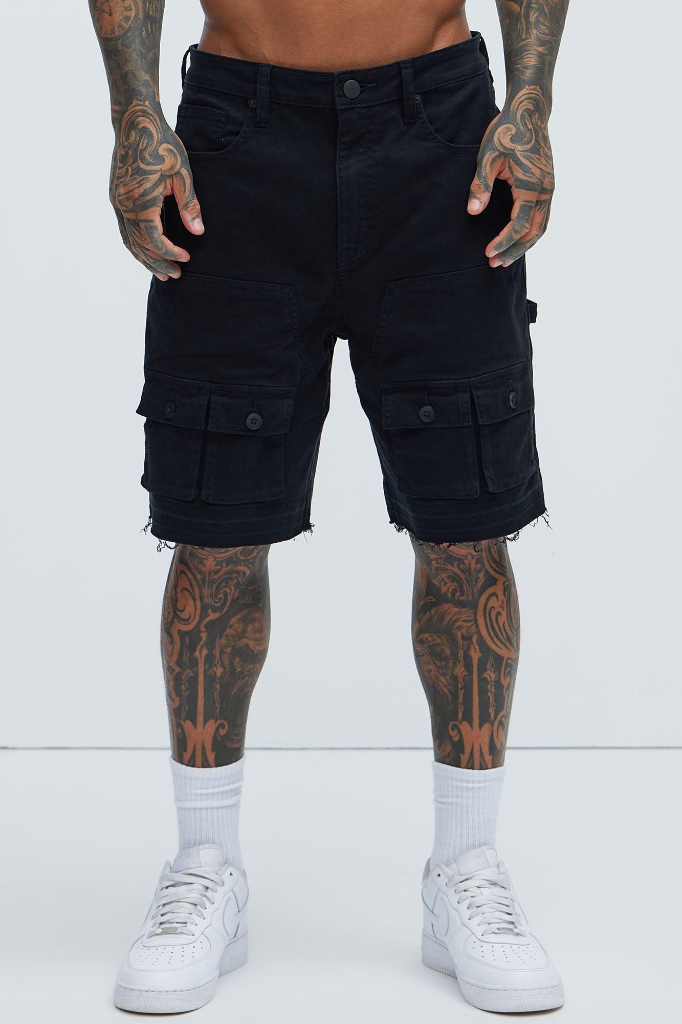Marcus Cargo Relaxed Shorts - Black Product Image