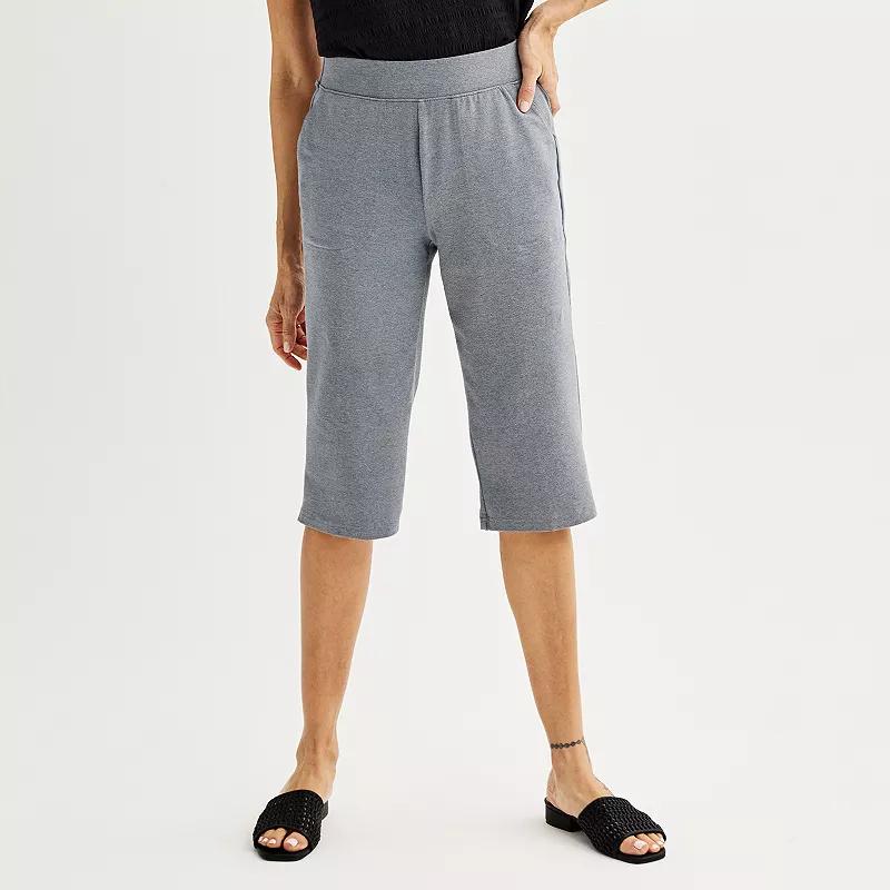 Women's Croft & Barrow® Easy Pull-On Knit Skimmer, Size: XL, Gray Product Image