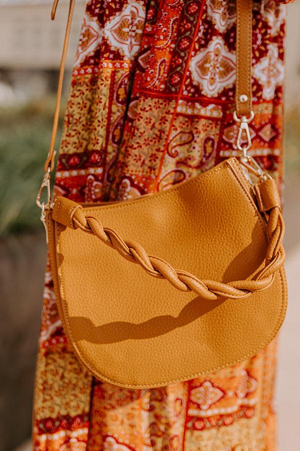 Allure Avenue Faux Leather Purse In Camel Product Image