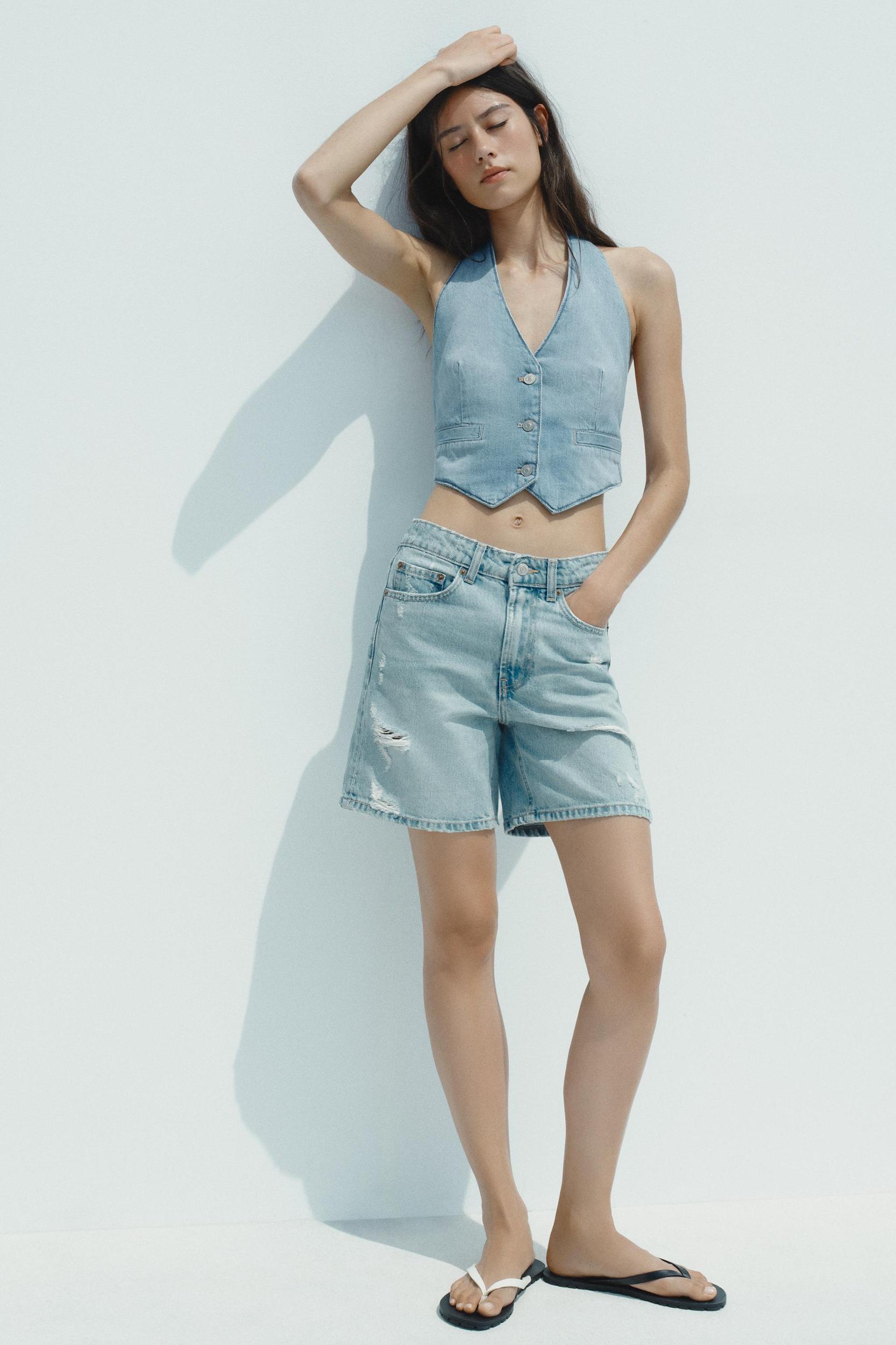 TRF DENIM VEST TOP Product Image