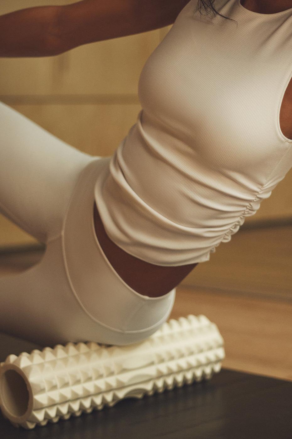 Ribbed En Pointe Tank - Ivory Product Image