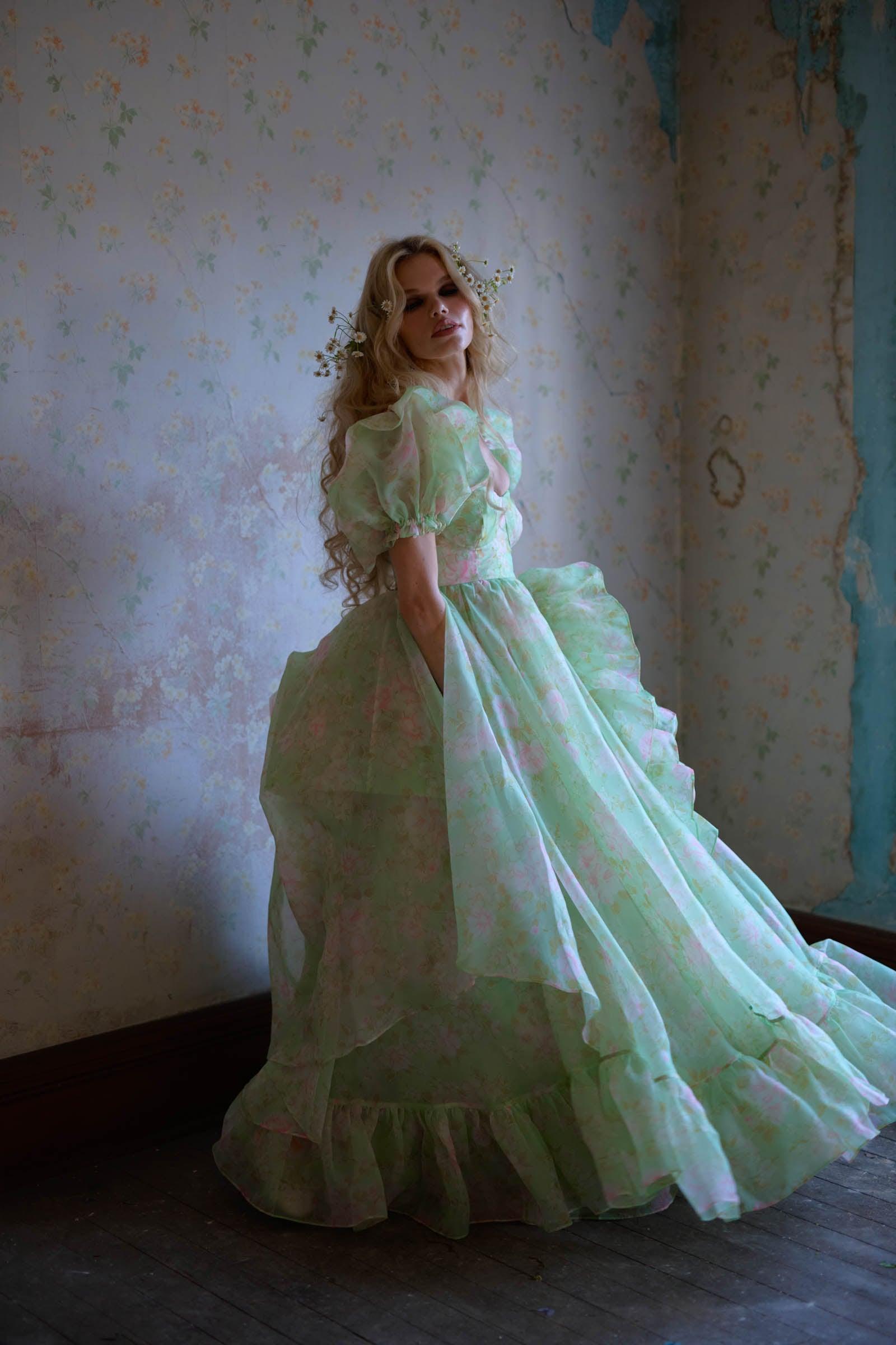 The Acid Trip In Bloom Bridal Gown Product Image