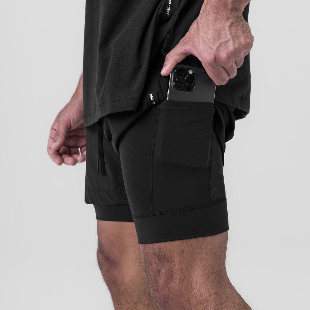 0865. Tetra-Lite® 5" Liner Short - Black "Wings"/Black Male Product Image