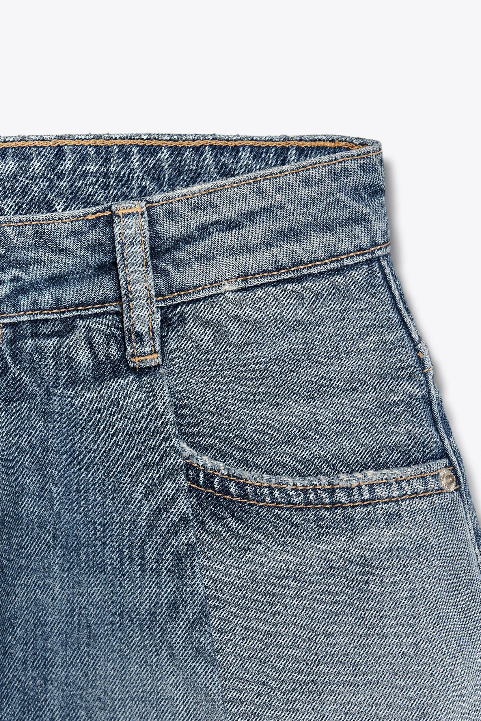 TRF PLEATED DENIM SHORTS Product Image