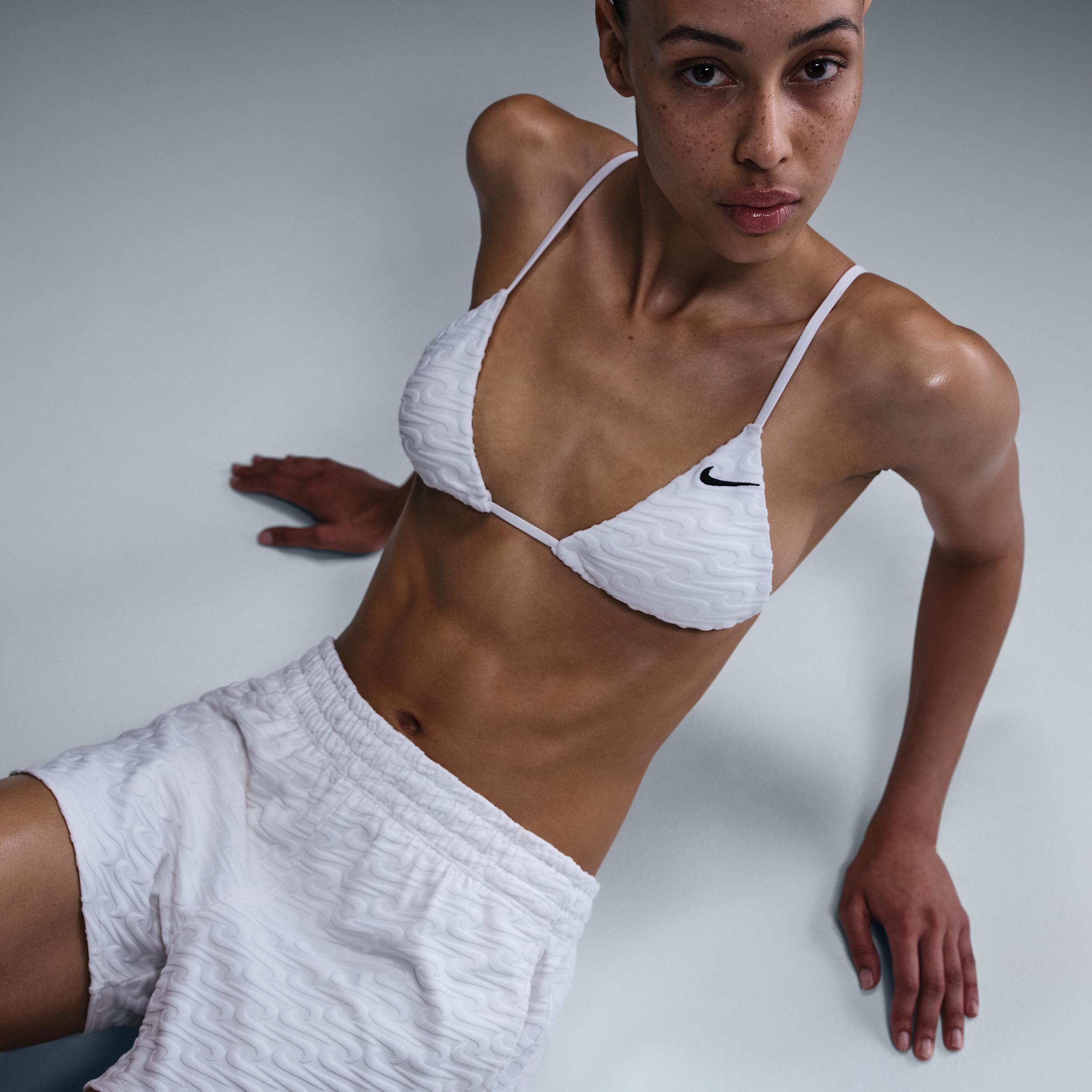 Nike Womens Swim Swoosh Link Terry Cover-Up Shorts | NESSF257-100 Product Image