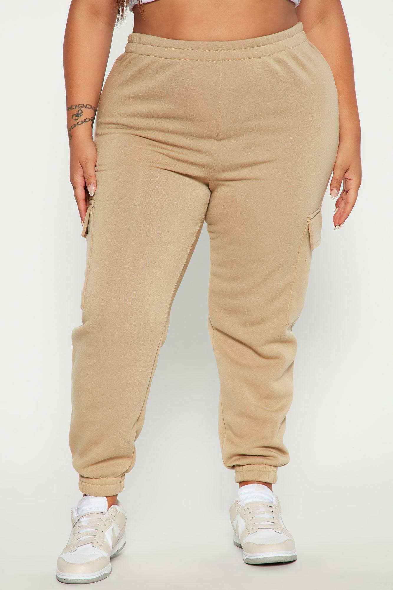 Let's Relax Jogger Sweatpants - Tan Product Image
