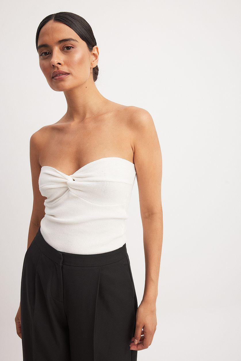Twist Detailed Knitted Tube Top Product Image