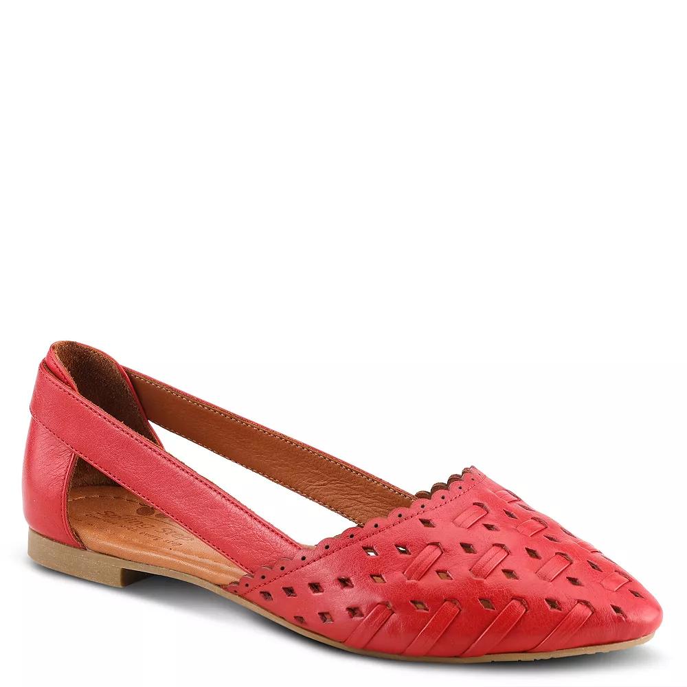 Spring Step Women's Delorse Ballet Flats, Size: 38, Red Product Image