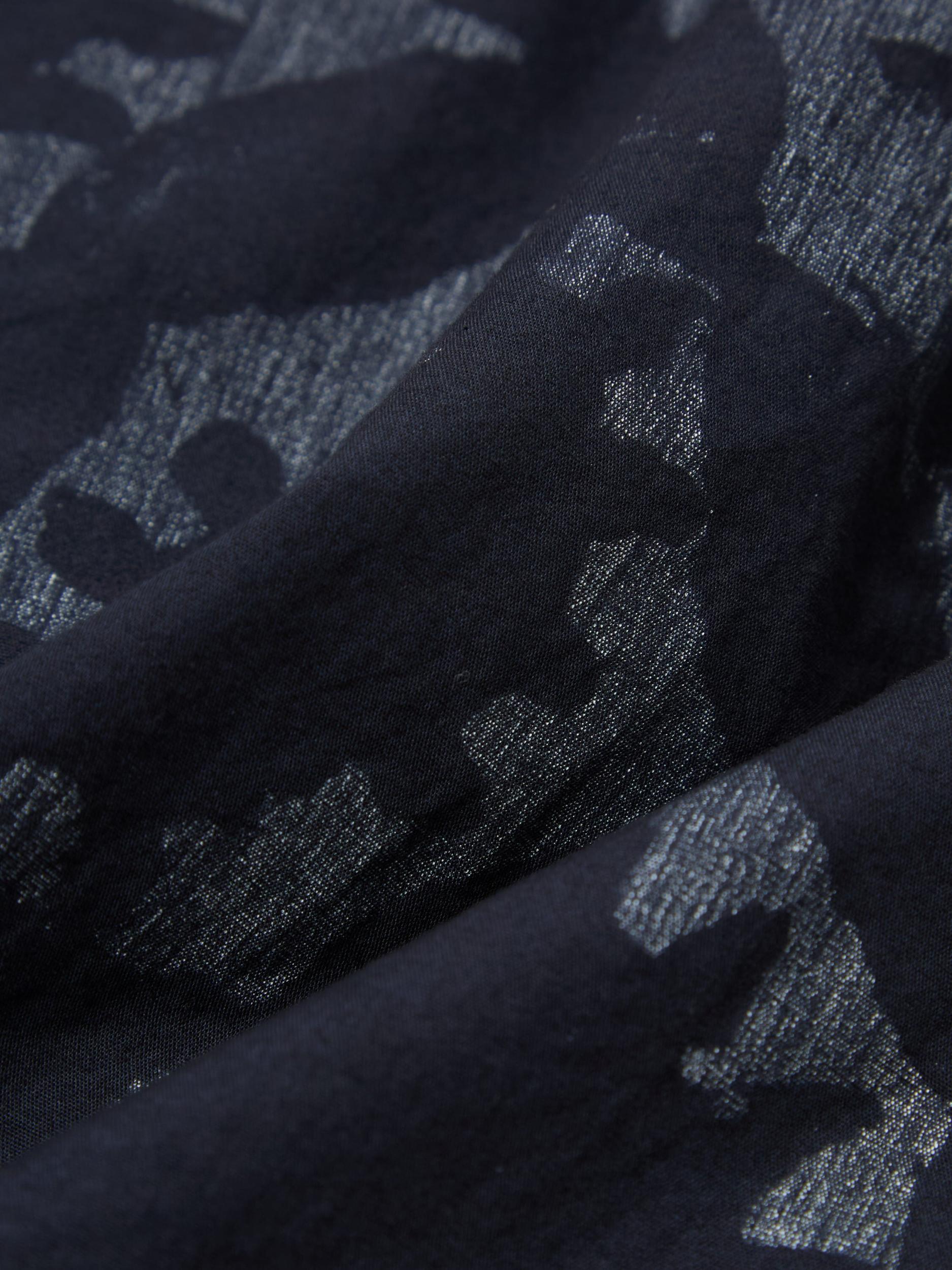 Universal Works Pleated Track Short in Navy Over Dyed Sun Print Product Image