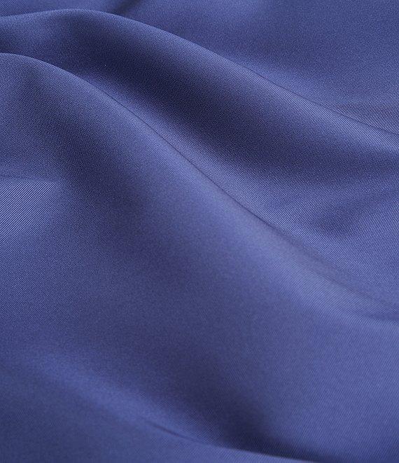 Kay Unger Louisa Stretch Mikado Boat Neck Short Sleeve Belted A-Line Gown Product Image