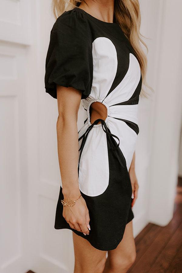 Make A Statement Cut Out Mini Dress in Black Product Image