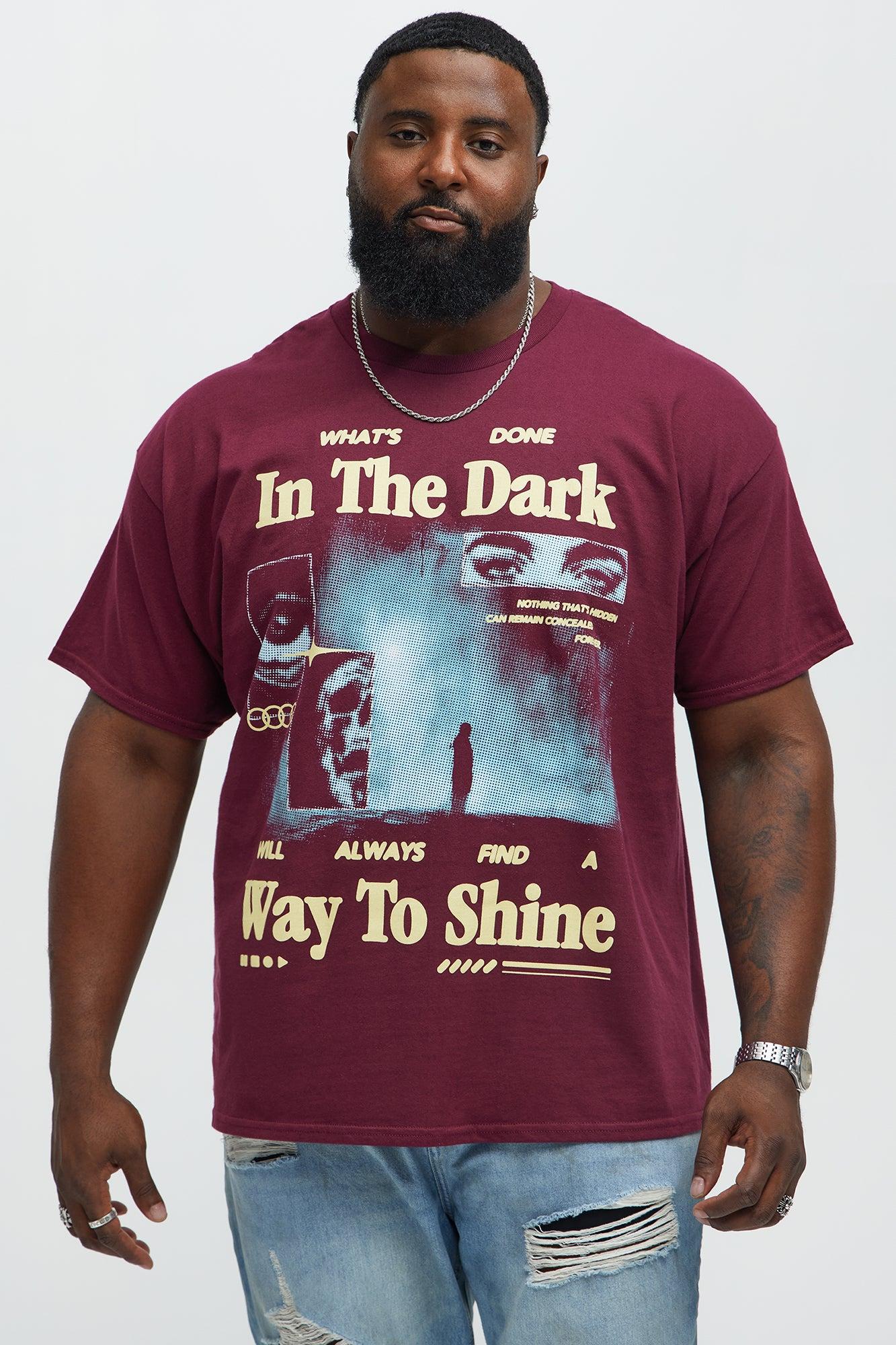 In The Dark Way To Shine Short Sleeve Tee - Burgundy Male Product Image