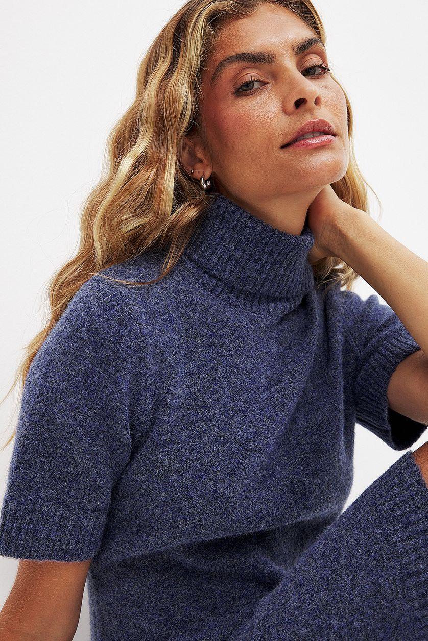 Knitted Short Sleeve Mini Dress Product Image