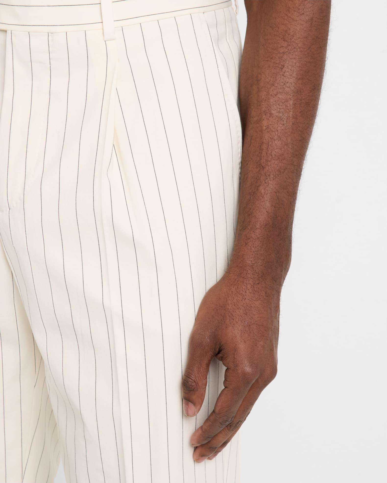 Men's Pinstripe Single-Pleated Pants Product Image