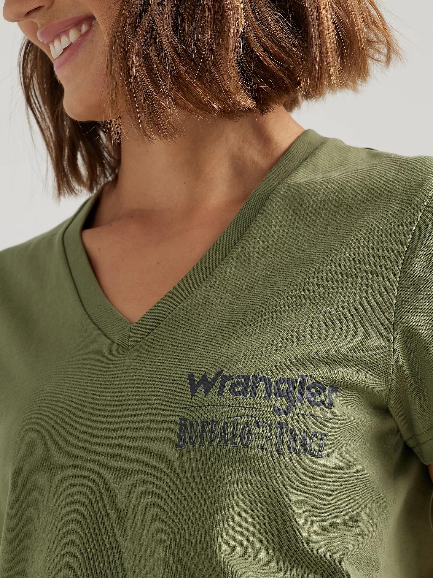 Wrangler x Buffalo Trace™ Women's V-Neck Tee | Women's TOPS | Wrangler® Product Image
