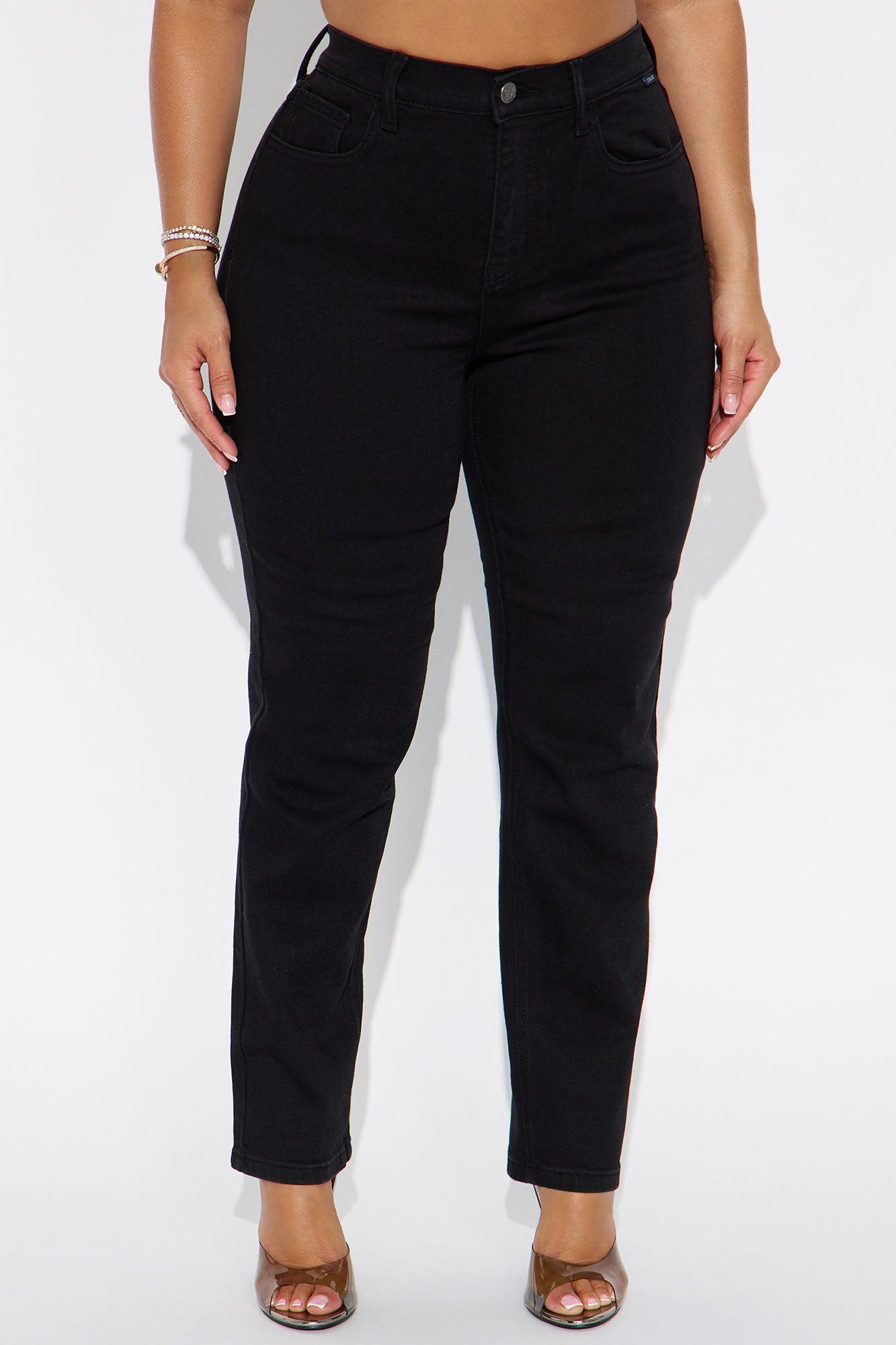 Nights Out Slim Straight Leg Jeans - Black Female Product Image